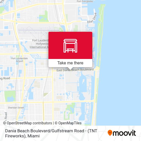 Mapa de Dania Beach Boulevard / Gulfstream Road - (TNT Fireworks)