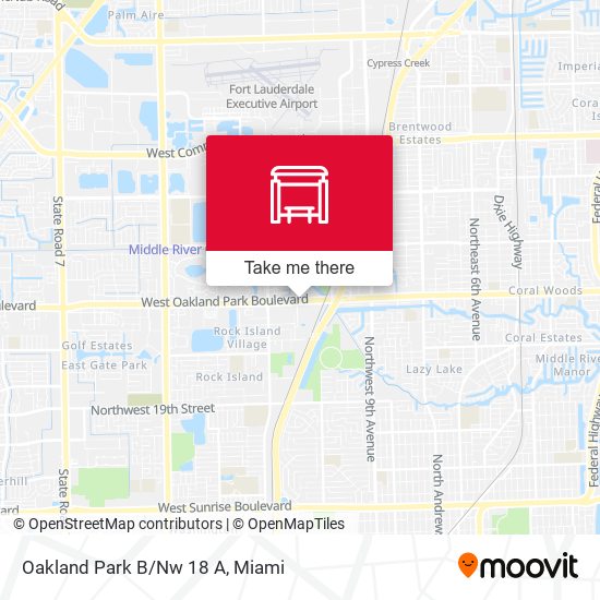 Mapa de Oakland Park B/Nw 18 A