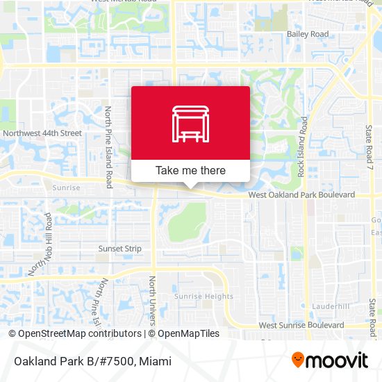 Oakland Park B/#7500 map