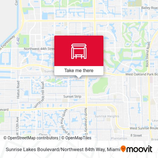 Mapa de Sunrise Lakes Boulevard / Northwest 84th Way
