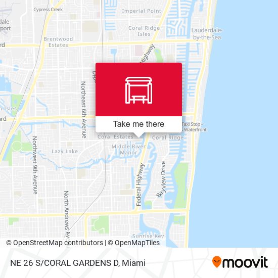 Northeast 26th Street / Coral Gardens Drive map