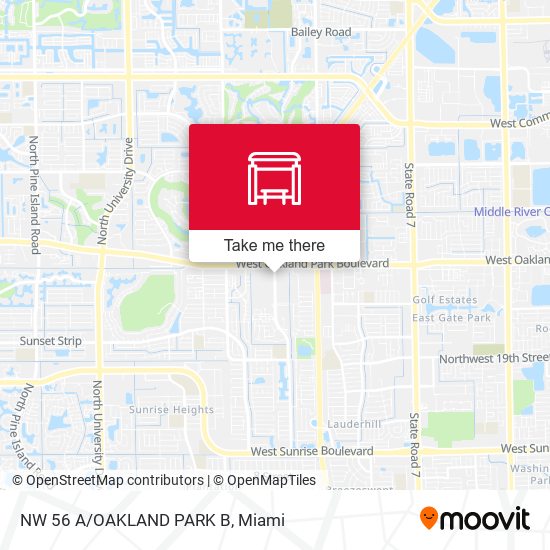 NW 56 A/OAKLAND PARK B map