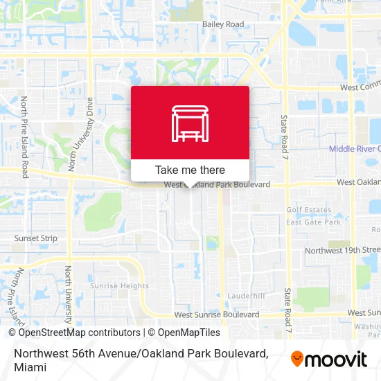 Mapa de Northwest 56th Avenue / Oakland Park Boulevard