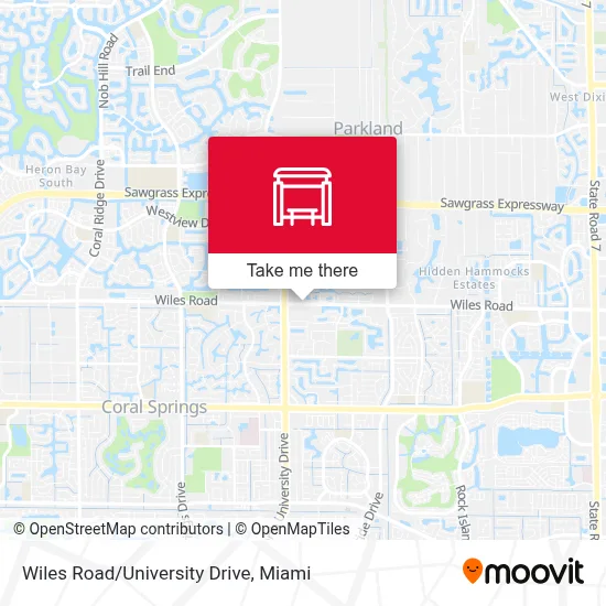 Wiles Road/University Drive map