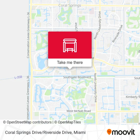 Coral Springs Drive / Riverside Drive map