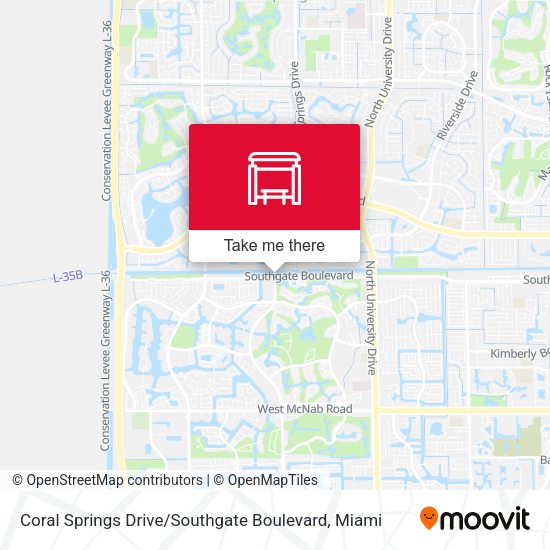 Coral Springs Drive / Southgate Boulevard map