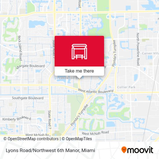 Mapa de Lyons Road/Northwest 6th Manor