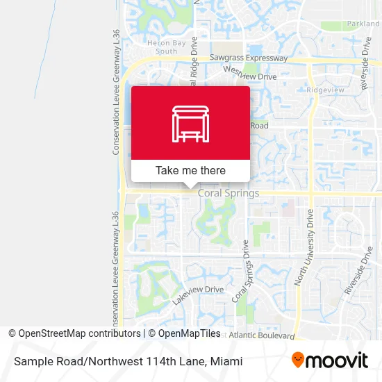Sample Road / Northwest 114th Lane map