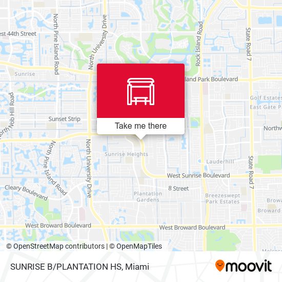 Mapa de Sunrise B/Plantation Hs