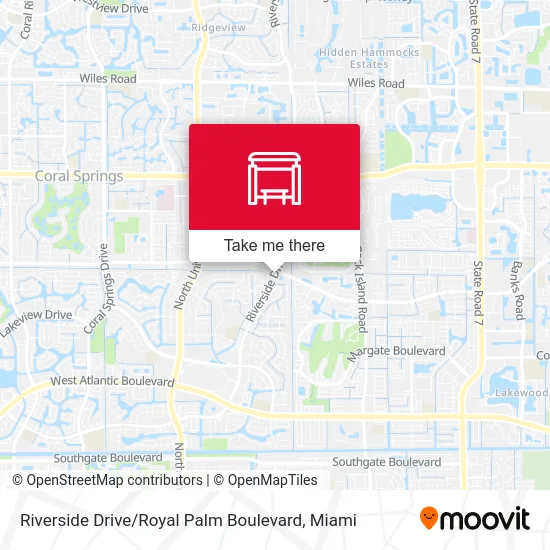 Riverside Drive / Royal Palm Boulevard map