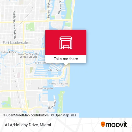 A1A/Holiday Drive map