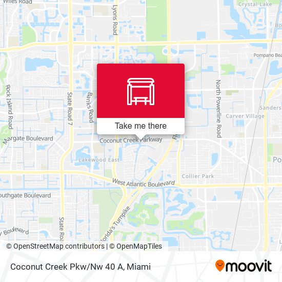 Coconut Creek Pkw/Nw 40 A map