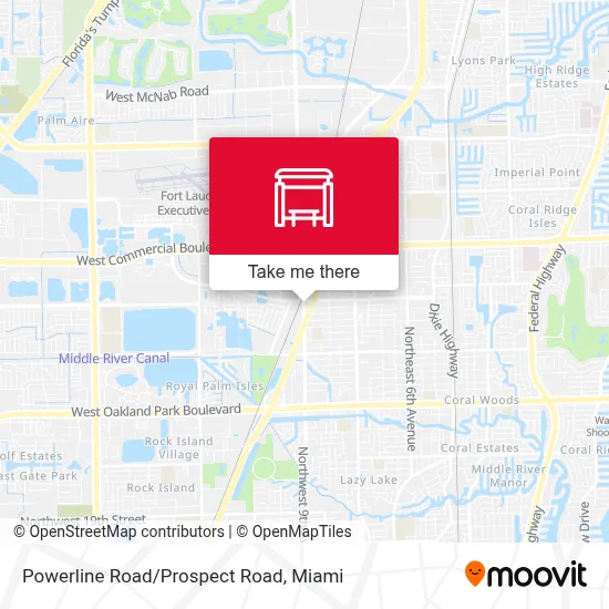 Powerline Road/Prospect Road map
