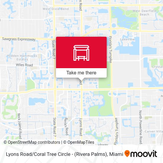 Lyons Road / Coral Tree Circle - (Rivera Palms) map