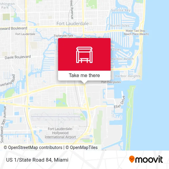 US 1/State Road 84 map