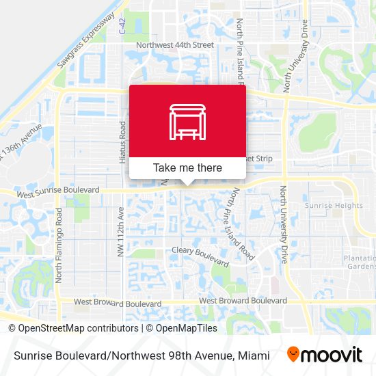 Sunrise B/Nw 98 A map