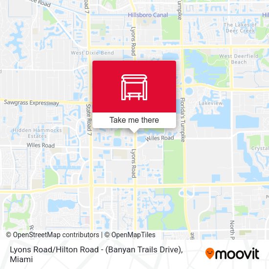 Mapa de Lyons Road / Hilton Road - (Banyan Trails Drive)
