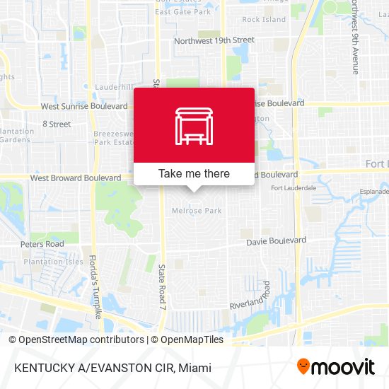 Kentucky A/Evanston Cir map