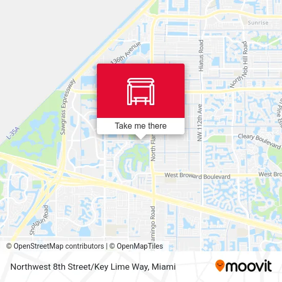 Mapa de Northwest 8th Street / Key Lime Way