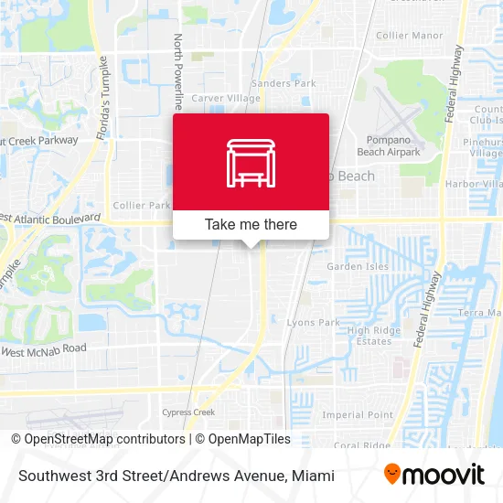 Southwest 3rd Street / Andrews Avenue map