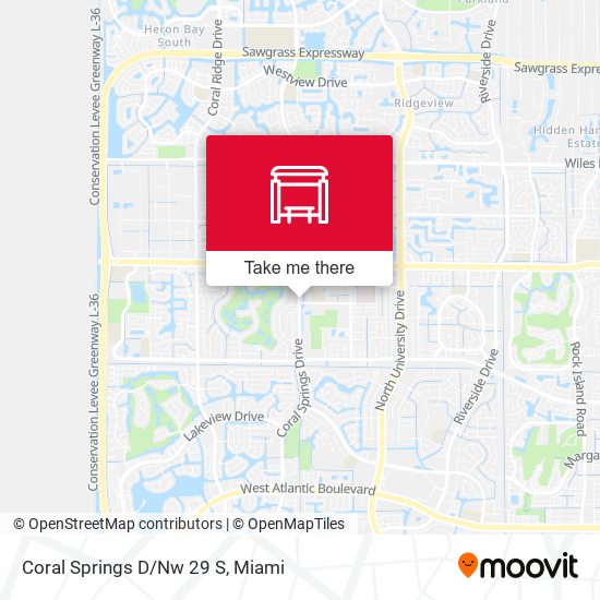 Coral Springs D/Nw 29 S map