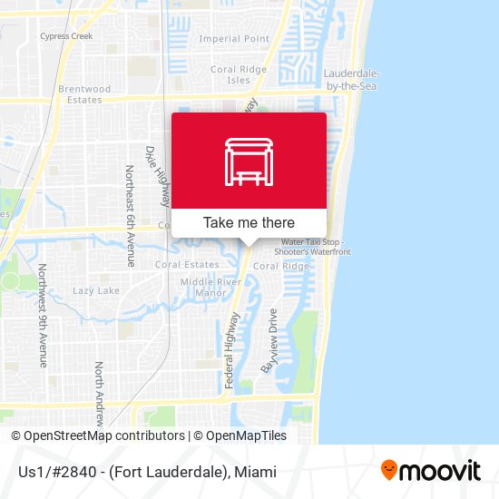 Us1/#2840 - (Fort Lauderdale) map