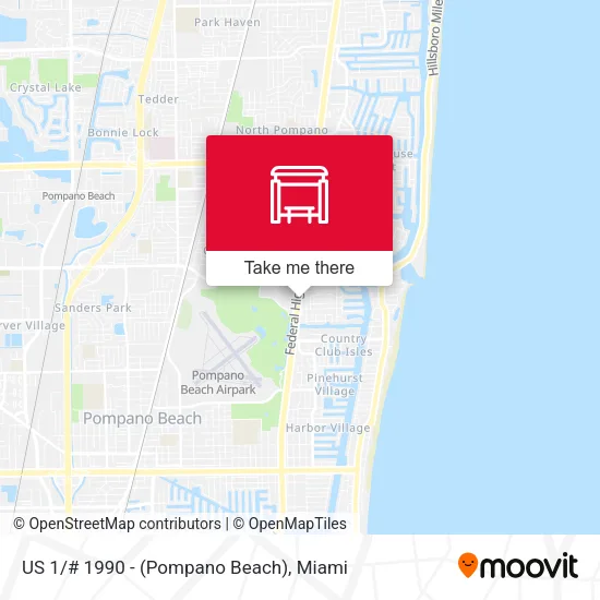 US 1/# 1990 - (Pompano Beach) map