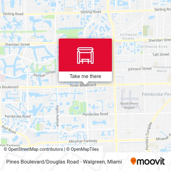 Pines Boulevard / Douglas Road - Walgreen map