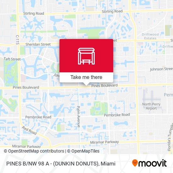 Mapa de PINES B / NW 98 A - (DUNKIN DONUTS)