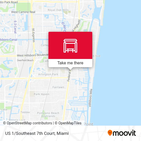 US 1/Southeast 7th Court map