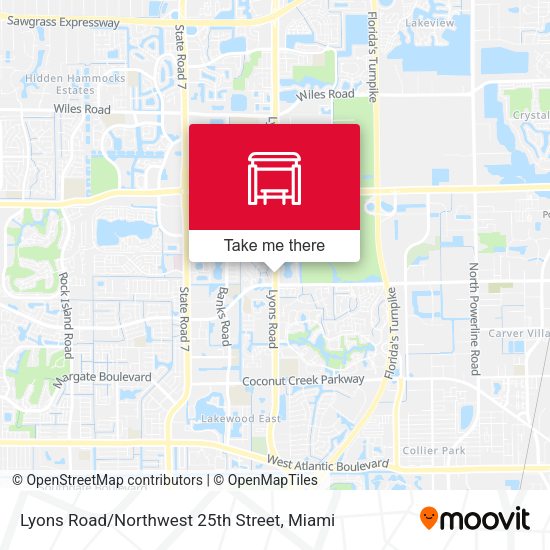 Lyons Road / Northwest 25th Street map