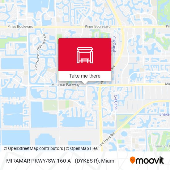 Mapa de MIRAMAR PKWY / SW 160 A - (DYKES R)