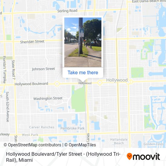 Hollywood Boulevard / Tyler Street - (Hollywood Tri-Rail) map