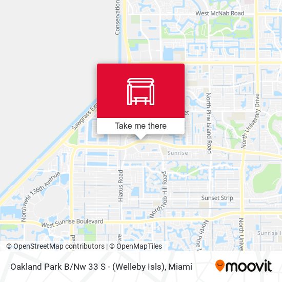 Oakland Park B / Nw 33 S - (Welleby Isls) map