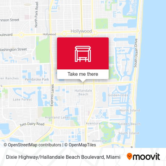 Dixie Highway / Hallandale Beach Boulevard map