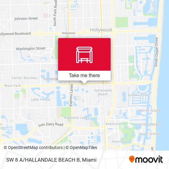 Mapa de SW 8 A/HALLANDALE BEACH B