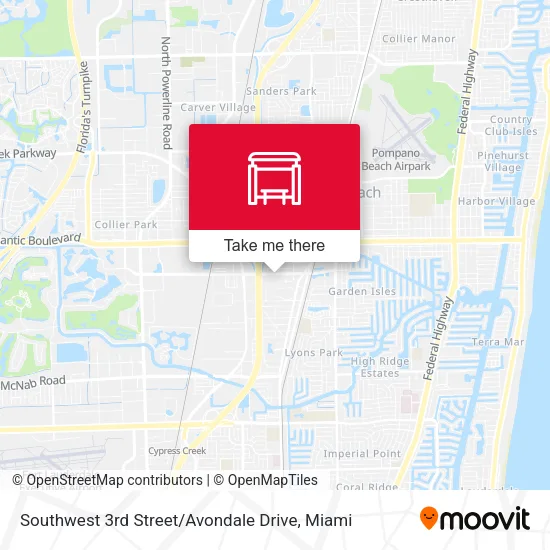 Mapa de Southwest 3rd Street / Avondale Drive