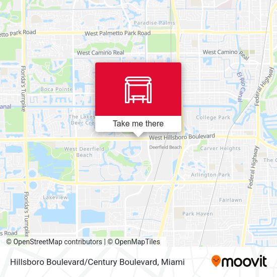 Mapa de Hillsboro Boulevard / Century Boulevard