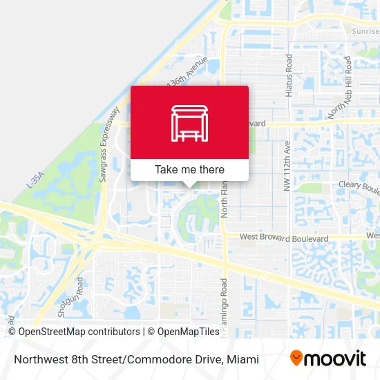 Mapa de Northwest 8th Street / Commodore Drive