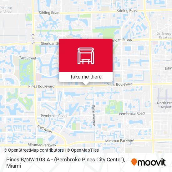 Mapa de Pines B / Nw 103 A - (Pembroke Pines City Center)