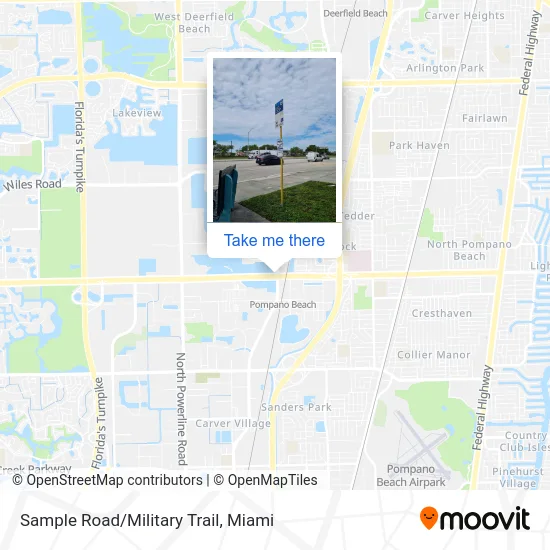 Sample Road/Military Trail map