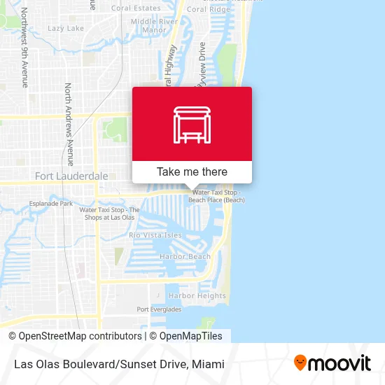 Las Olas Boulevard / Sunset Drive map