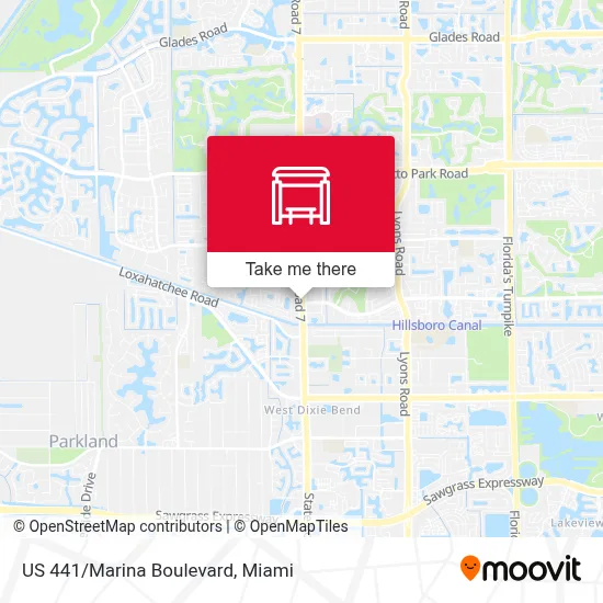 US 441/Marina Boulevard map