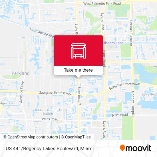 US 441/Regency Lakes Boulevard map