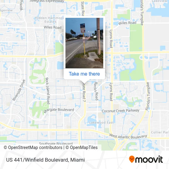 US 441/Winfield Boulevard map