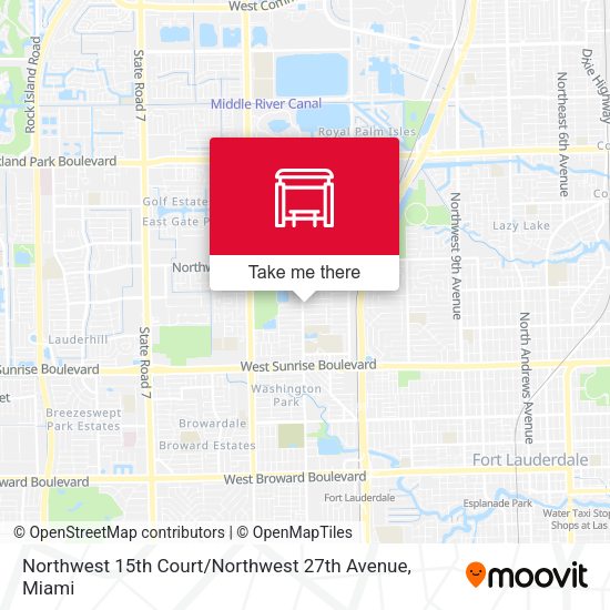 Mapa de Northwest 15th Court / Northwest 27th Avenue