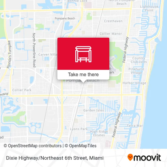 Dixie Highway / Northeast 6th Street map