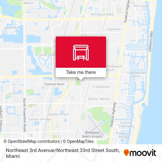 Northeast 3rd Avenue / Northeast 33rd Street South map