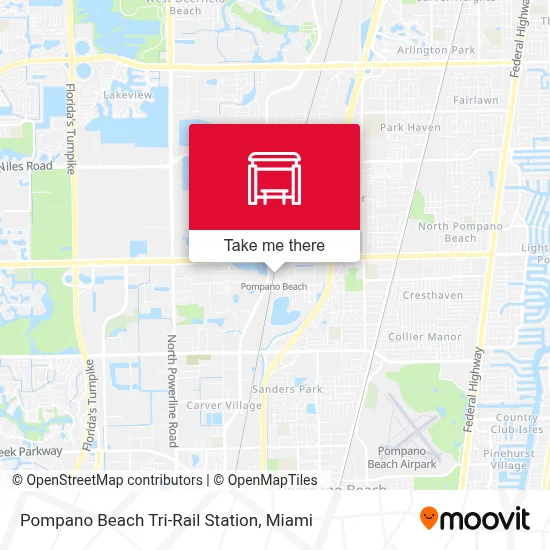 Pompano Beach Tri-Rail Station map