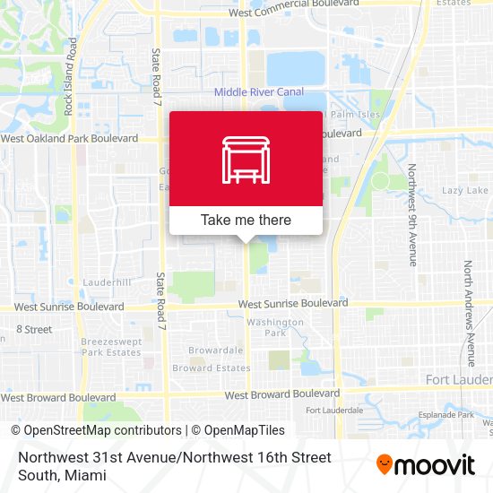 Mapa de Northwest 31st Avenue / Northwest 16th Street South